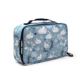 Urban Infant Yummie Kids Lunch Box Insulated Bag - Toddler Boys and Girls – Perfect for Daycare Preschool Travel Snacks – Allergy Alert Cards - Fits Bento Boxes - Bunnies