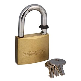 Trimax TPB87 Marine Grade Dual Locking Solid Brass Body with Hardened .87" x .25" Dia. Shackle