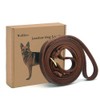 Wellbro Real Leather Slip Lead Dog Leash, Soft Adjustable Pet