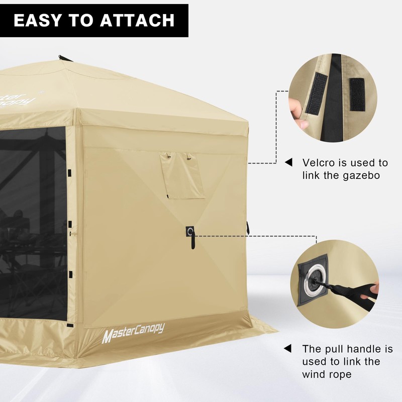 MASTERCANOPY Wind Screen Side Panel with Window for 12x12 Escape