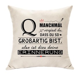 Somemal Forget That You Are So Great, So Is This Your Memory Cushion Cover with Q Letter Gifts for Girls Boys Women Men Positive Affirmations Gifts (Q)