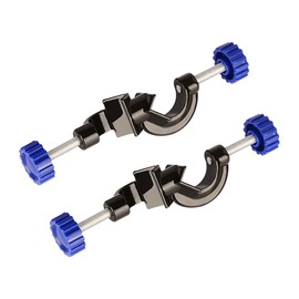 Labasics Pack of 2 Laboratory Cross Clamp, Adjustable Bosshead Clamp Holder, Laboratory Cross Clamps Grip Support Holder, Aluminium Alloy Body, Up to 21 mm Bars for Laboratory Use