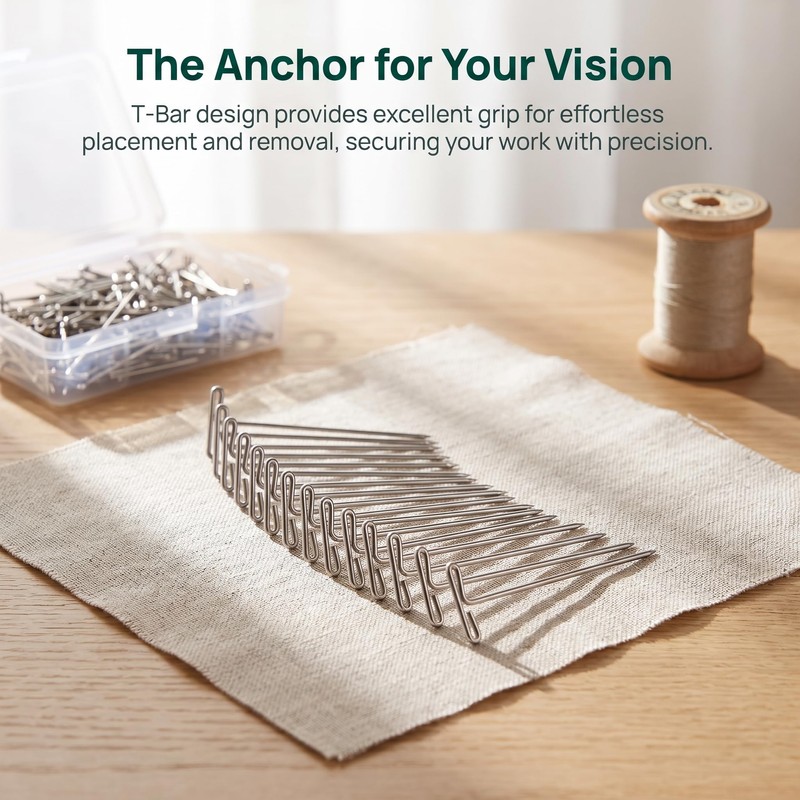 200 Pcs T Pins, Stainless Steel T Pins with Plastic