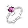 Philip Jones Purple Adjustable Crystal Ring Created with Zircondia® Crystals