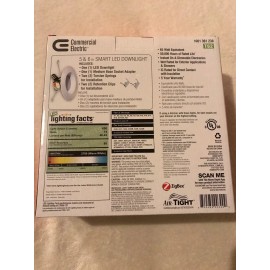 Commercial Electric 6 Pk COMMERCIAL ELECTRIC LED Downlight Wireless T62 Dimmable (Wink compatible)