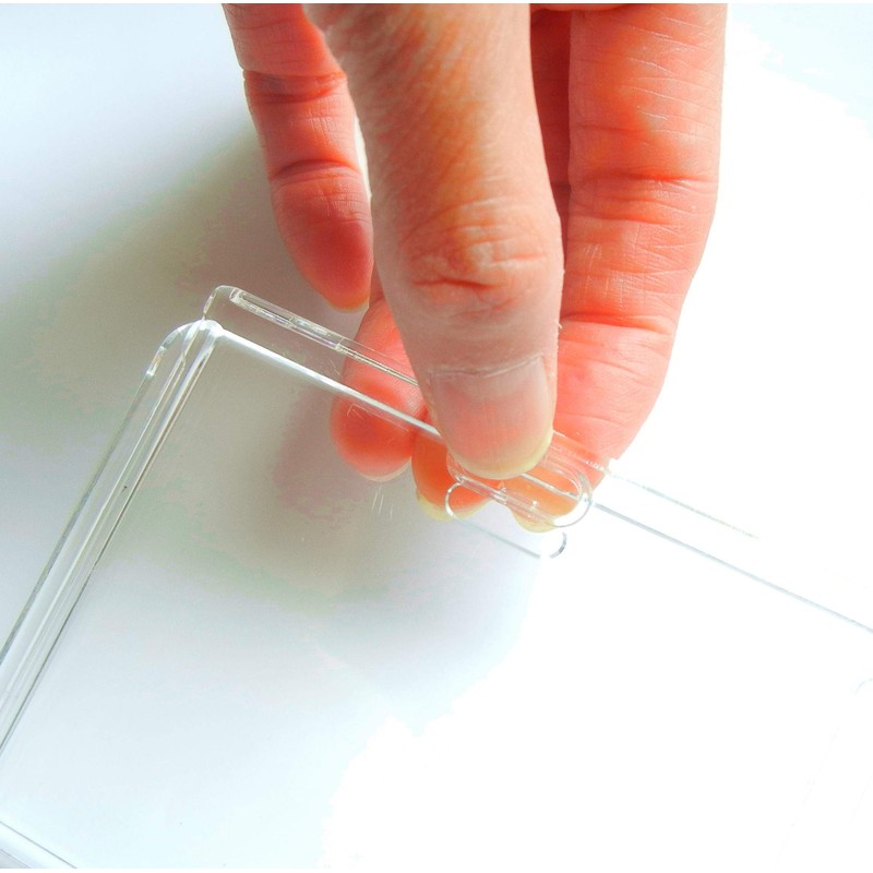 Tamagawa Seisakusho ID Card Holder Slide to Open Double-Sided Clear