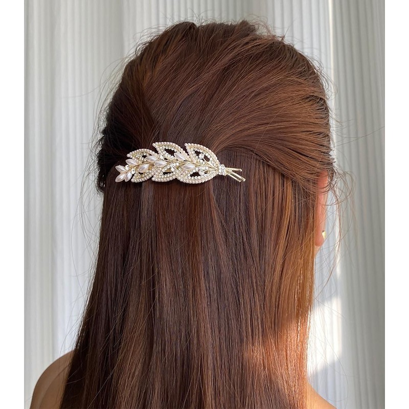 CASOLVX French Hairpin Mom Hairpin Crystal Rhinestone Butterfly Hairpins Elegant