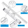 BIUSWEATER 12 Inch Plastic Parallel Rolling Ruler with Transparent Plastic