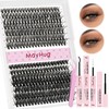 Mayhug Lash Extension Kit,DIY Individual Lashes Clusters,Bond And Seal,Lash Remover