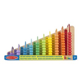 Melissa & Doug Add & Subtract Abacus | Developmental Toy | Motor Skills | 3+ | Gift for Boy or Girl,Multi-color,Medium