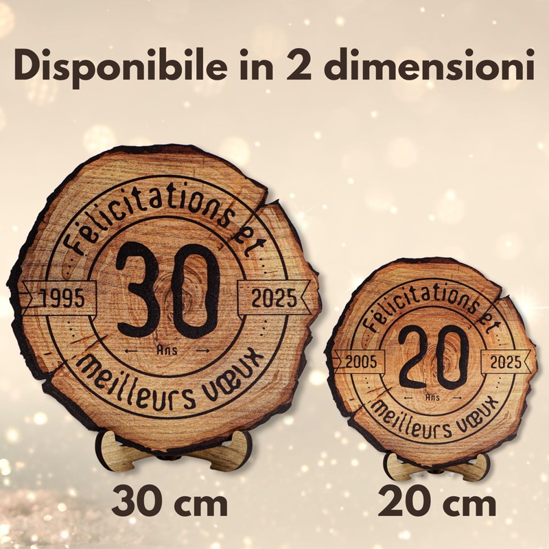 DARO Design - Wooden Disc - 70 Years - Size