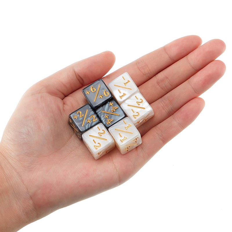 Sumind 24 Pieces MTG Dice Counters Token Dice Glitter D6