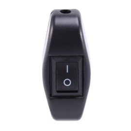 GRARRO Black Bedroom On Off Button in Line Switch 6A/250VAC 10A/125VAC