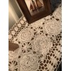 Damanni Rectangular Cotton Handmade Crochet Lace Table Runner Doilies Dresser