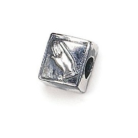 Zable Sterling Silver Bible/Praying Hands Bead/Charm