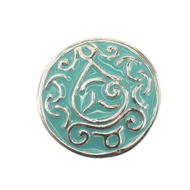 Creative Beads Click-It Button 18 mm Jinn Design, Turquoise