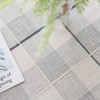 Dimatic Heavy Weight Cotton Linen Tablecloth, Plaid Tassel Round Table