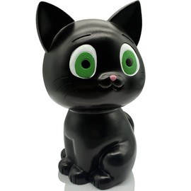 Adorable Black Kitty Money Bank, Sturdy Piggy Bank