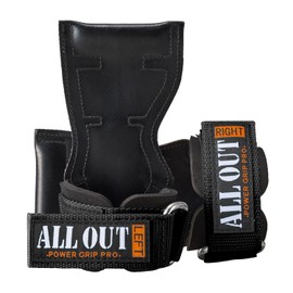 ALLOUT Power Grip Pro Wrist Straps, Authentic, One Size Fits Most, Rubber, White