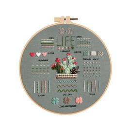 YOZAIUUI 3Pcs Flower Embroidery Kit for Beginners: Hand Embroidery Flowers DIY Craft Set Cross Stitch Kits for Adults Embroidery Kits with Threads Needles Hoops (Flower Pattern)