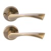 HANDLEZONE® Zena Privacy Lever On Round Rose Door Handles, with