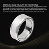 Smart Health Ring Silver Pedometer Waterproof Body Temperature Monitoring Sleep