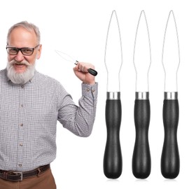 3pcs Button Hook Assist Device with Easy-Grip Wooden Handle for Shirts Coats Dresses Button Helper Tool for Elderly Wedding Dress Button Hook Tool Button Aids for Seniors Arthritis Limited Dexterity