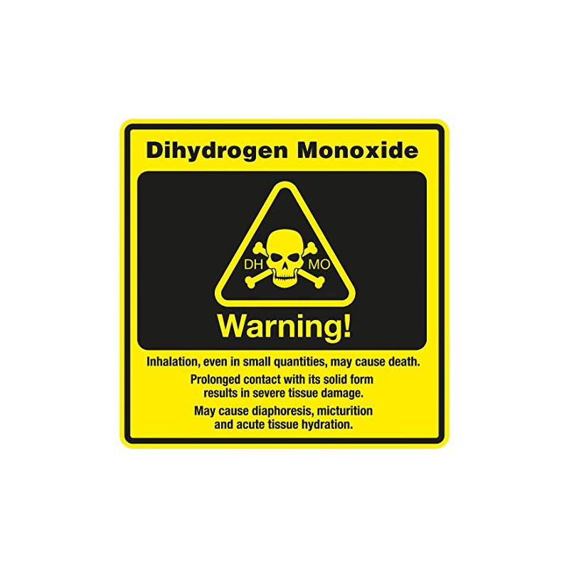 getDigital Dihydrogen Monoxide H2O Sticker - Chemistry Geek Sticker with