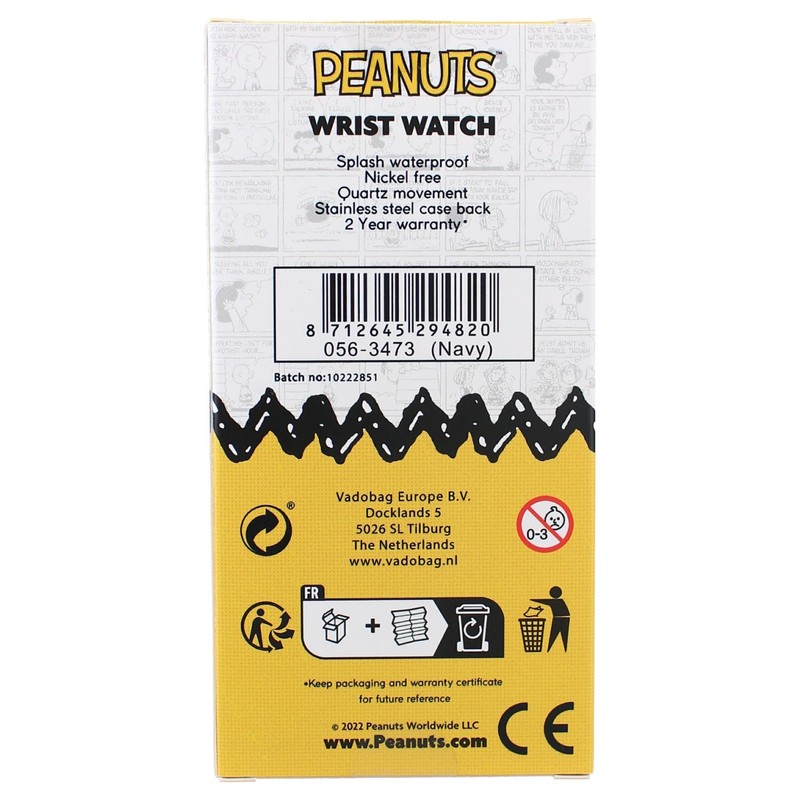 Snoppy 056-3473 Children's Analogue Watch, Strap.