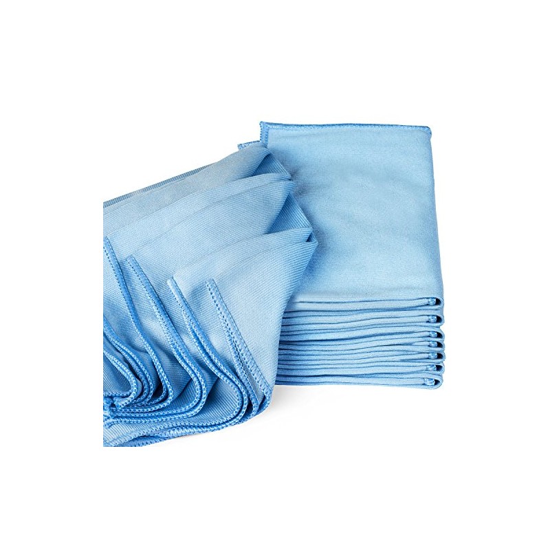 Zflow Microfiber Glass Cleaning Cloths - 8 Pack (16 x