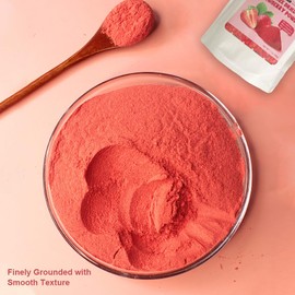 Fraunitsh Strawberry Powder | 7.05oz Freeze Dried Powdered Strawberry | Natural Fruit Powder Strawberry Source | Strawberry Flavoring for Drinks, Cakes, Smoothie, Icing | No Sugar Added & No Additives