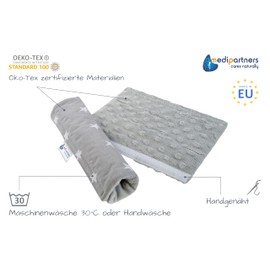 Medi Partners Children's Seat Belt Pads, Pack of 2, Car Seat Belt Protector for Car, 17 x 22 cm, 100% Cotton, Minky Shoulder Pads, Kids Belt Protection, Safety Belt (Grey Stars with Grey Minky)