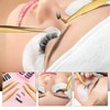 Gold Lash Tweezers Set 5 Pcs Eyelash Tweezer Straight &