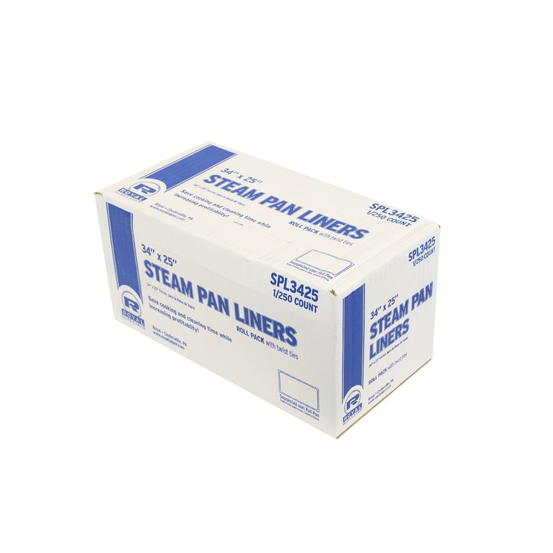 Royal Full Pan Steam Pan Liners with Twist Ties, Package
