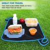 Flatbox 2-in-1 Insulated Lunch Bag & Placemat, Dark Blue/Light Blue/Red