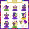 KEWUFD 8PCS Happy Mardi Gras Honeycomb Centerpieces Mardi Gras Decorations
