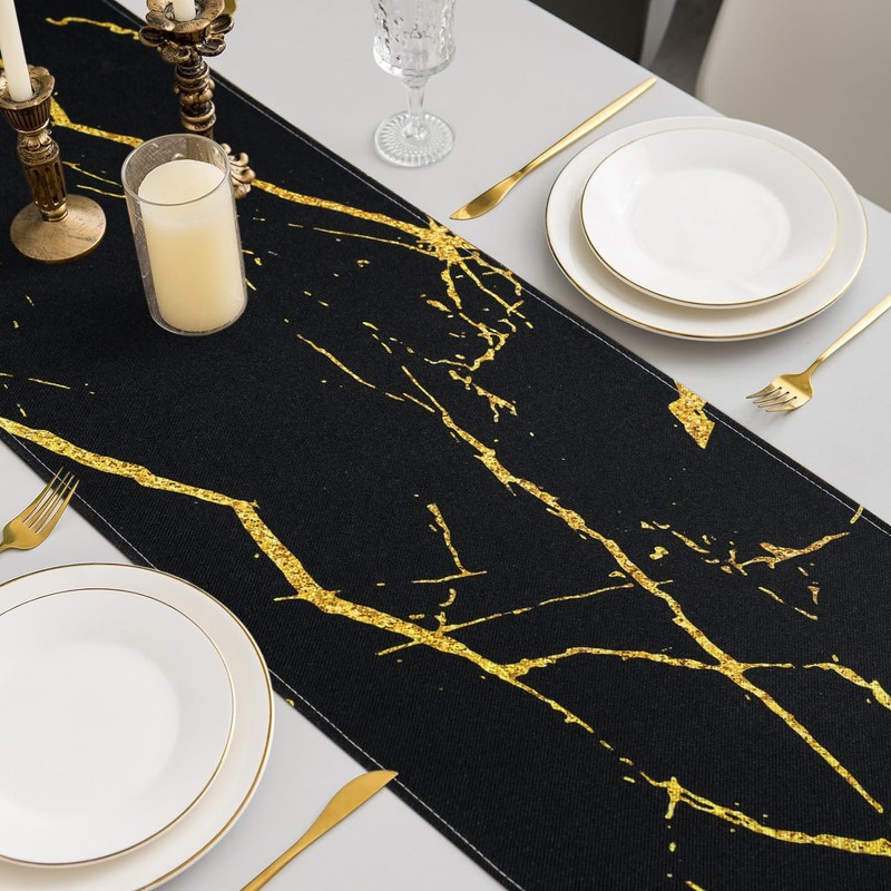 Spring Table Runner Modern Table Runner Linen Summer 33 x