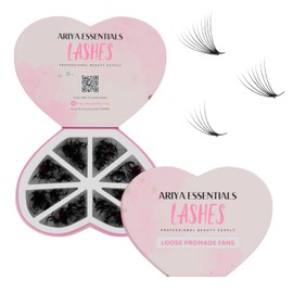 Ariya Lashes Premium 8IN1 Promade Mix 1000 Fans Eyelashes Extension, 5D-12D, Softest & Lightweight Lashes, Professional 100% Handmade Volume & Hybrid Lashes, 8D-0.05D-(9-15mm)
