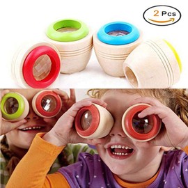 EQLEF Wooden Educational Magic Kaleidoscope Baby Kid Children Learning Puzzle Toy