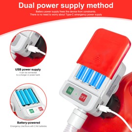 Saker Sakerplus Transfer Pump, Portable 3.2GPM Battery&USB-Powered with 51" Hose & 4 Can Adapters, Compatible with Gasoline, Diesel, Oil – Great for ATVs,Generators,Boats (1-pack-rechargeable-USB)