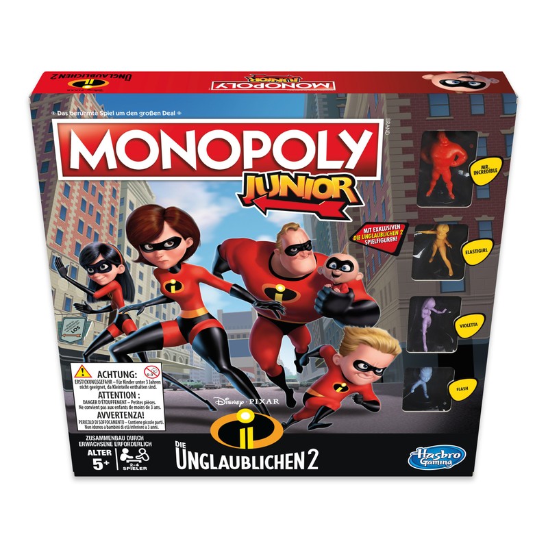 Hasbro Gaming E1781100 2 Monopoly Junior The Incredible Game (German