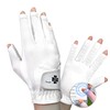 Y-Nut Ladies Golf Gloves with Open Finger for Women -