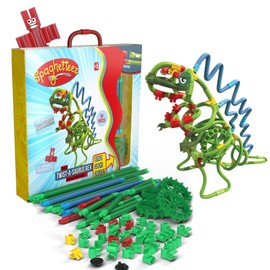 spaghetteez Twist-A-Saurus Rex – Flexible and Connectable Dinosaur Building Kit for Kids – Fun and Educational Toy – Develops Creativity, STEM Skills, and Fine Motor Abilities- Ideal for Age 5+