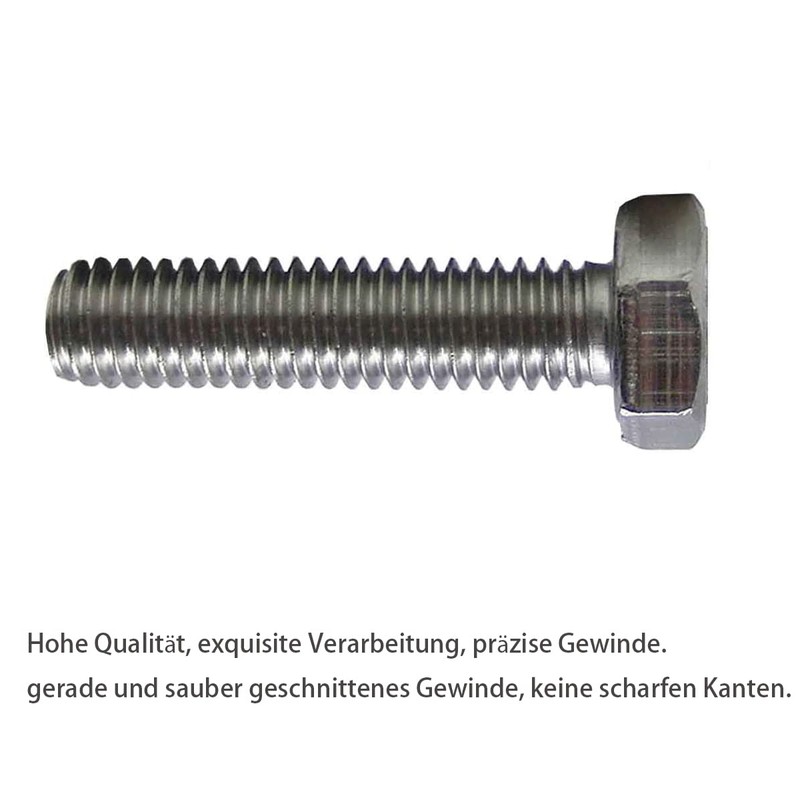 80 Pieces M5 x 16 Stainless Steel Hexagon Screws with