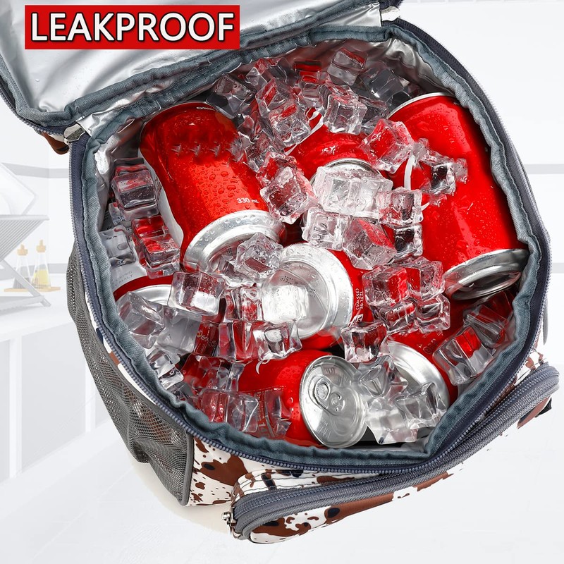 FlowFly Insulated Lunch Bag Adult Lunch Box Large Tote Double