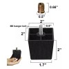 Sopicoz 2 inch Sofa Legs Plastic Feet for Furniture Legs