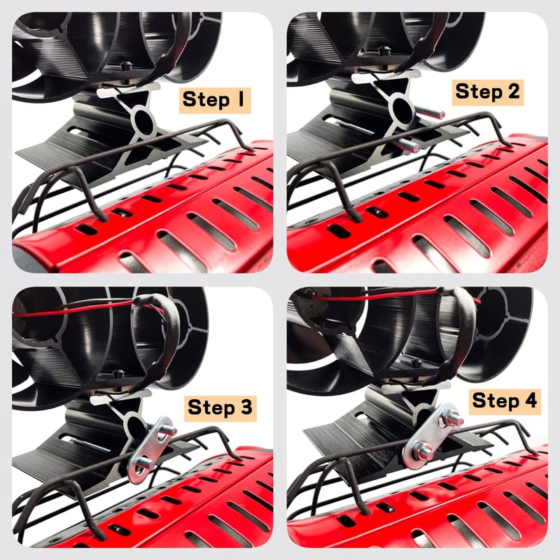 CRSURE Stove Fan Mounted Accessories for Heat Powered Fans to