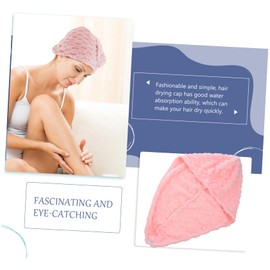 IWOWHERO Thickened Absorbent Shower Cap Coral Fleece Hair Turban Microfiber Hair Towel Wrap for Women Fast Drying