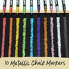 Chalkola Extra Fine Tip Metallic Chalk Markers (10 Pack, 1mm