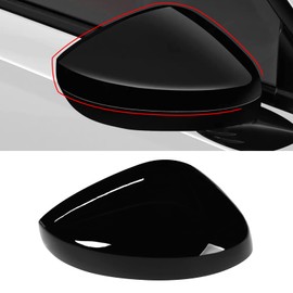 Moonlinks Compatible with Honda Civic 11th Gen 2022-2025 LX EX EX-L Si Sedan Sport Side Mirror Cover Replacement, Glossy Black Right Passenger Side Clip-on Mirror Cap WITHOUT Turn Signal